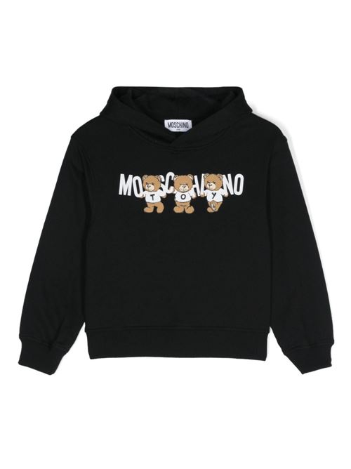 Felpa bambina con cappuccio MOSCHINO KID-TEEN | HMF07KLCA4060100